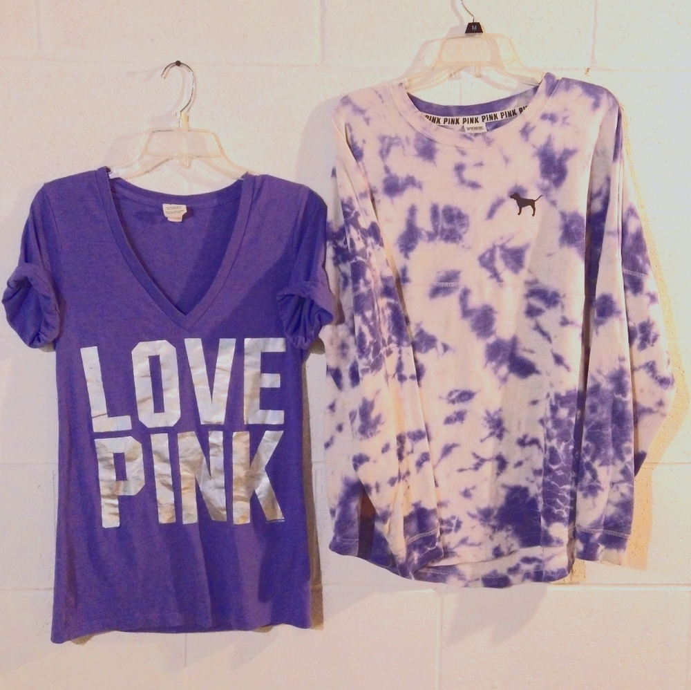 PINK Victoria's Secret Crew neck sweater & Tee LOT